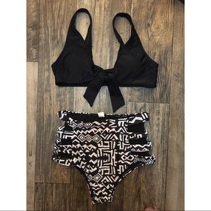 CUPSHE high waisted bikini Aztec